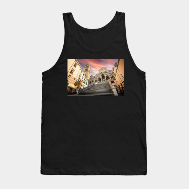 The Amalfi Cathedral bell tower in Amalfi, Italy Tank Top by mitzobs